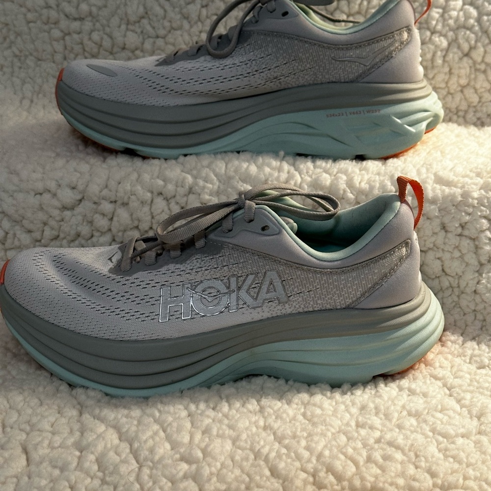 Hoka Women's Gray and Teal Athletic Shoes